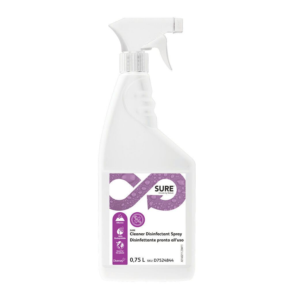 Kit bottiglie vuote da 750ml Divermite®/Diverflow® per SURE Cleaner Disinfectant Spray 6x1pz - Kit bottiglie vuote da 750ml con spuzzatore